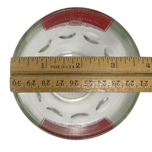 Vtg Old Milwaukee Beer Thumb Print Goblet Red Logo 16 Oz Jos. Schlitz Brewing Co - Picture 2 of 10